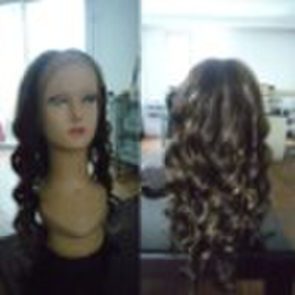 18 inch beyonce curl silk top lace wig