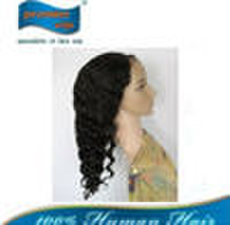 human hair lace wig deep wave