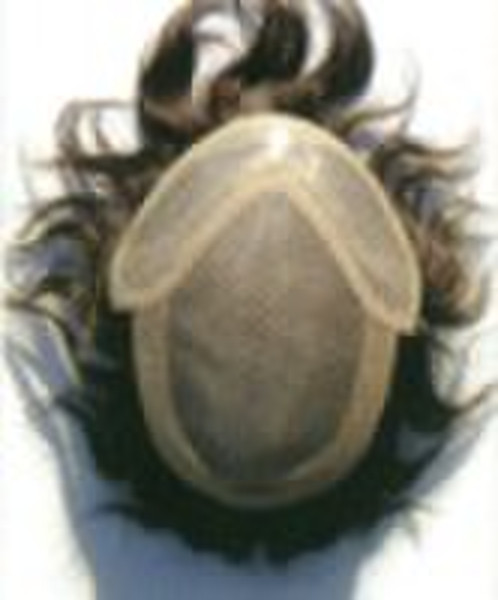 100% Virgin human hair Men's wig,best quality