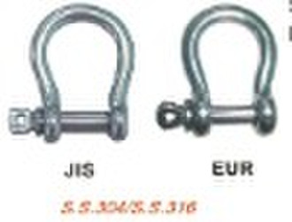 STAINLESS STEEL JAPANESE/EUROPEAN TYPE BOW SHACKLE