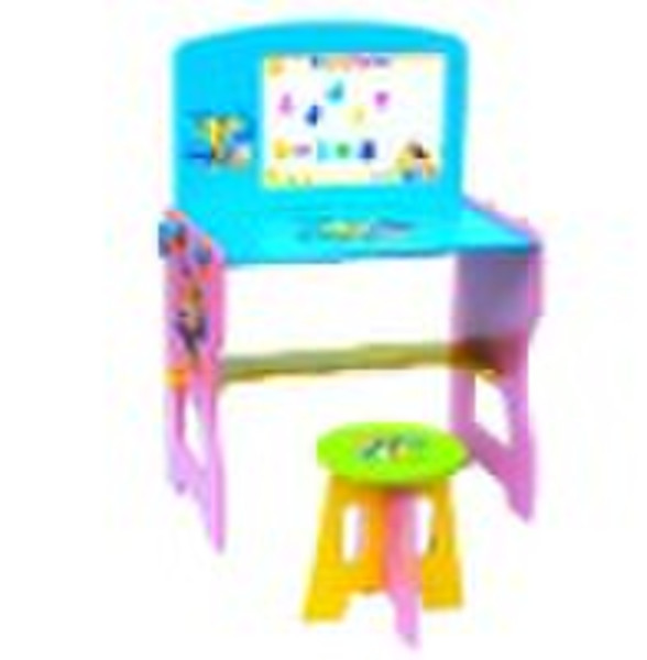 wooden desk and chair set