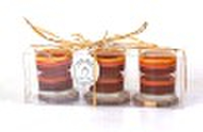 Hand painted glass candle holder