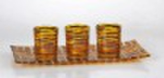 Glass candel holder gift set for tealight