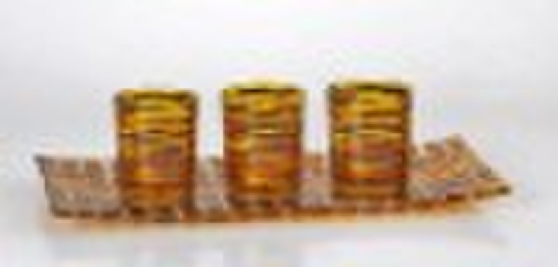 Glass candel holder gift set for tealight