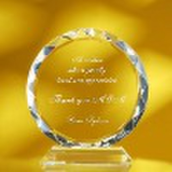 Schwarzen Sockel Crystal Star Trophy / Kristall Souveni