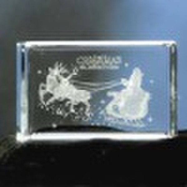 Crystal Laser 3D Engraving Gifts for Christmas