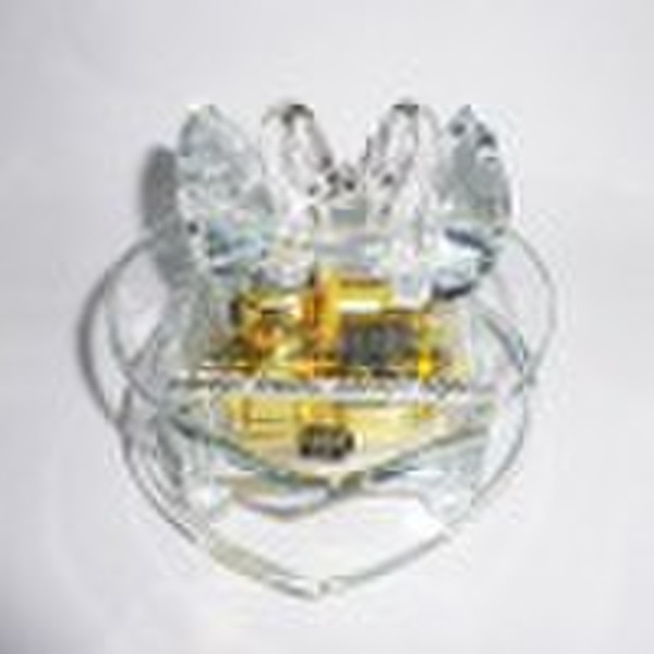 Crystal Top Swans Heart Music Box-Wedding Gifts Fa