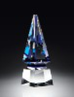 elegant crystal trophy