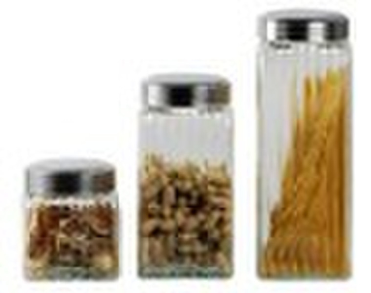 Glass Storage Bottle, Glass Food Storage Set, Glas