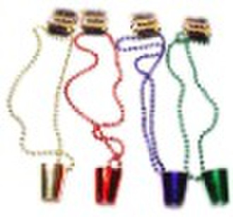 Party beads with shot glass