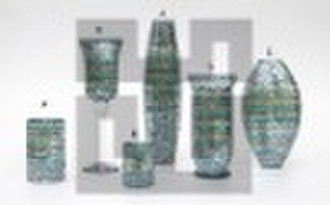 mosaic glass candle holders