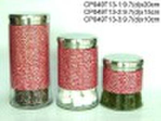 CP049T13 glass jar with metal coating