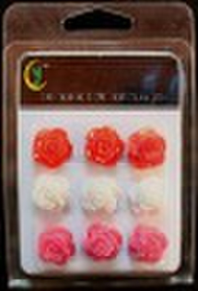 Fashion resin rose brad for scrapbook
