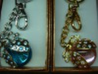 metal keychain with diamond