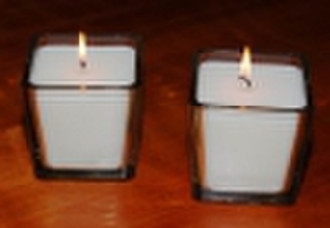 square glass candle