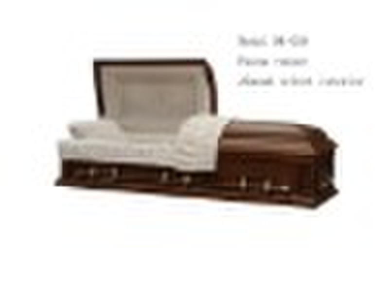 Pecan veneer casket