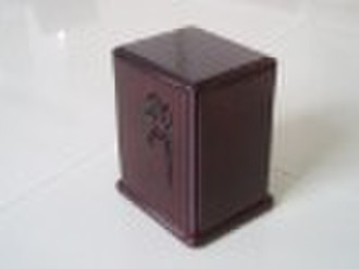 wooden urn