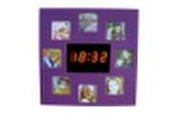 LED ALARM CLOCK with photo frame