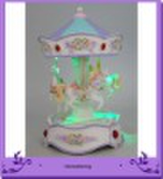 light carousel music box