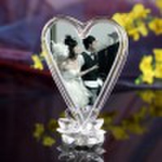 NEW Photo Heart Prismatic Crystal Base Keepsake Fr