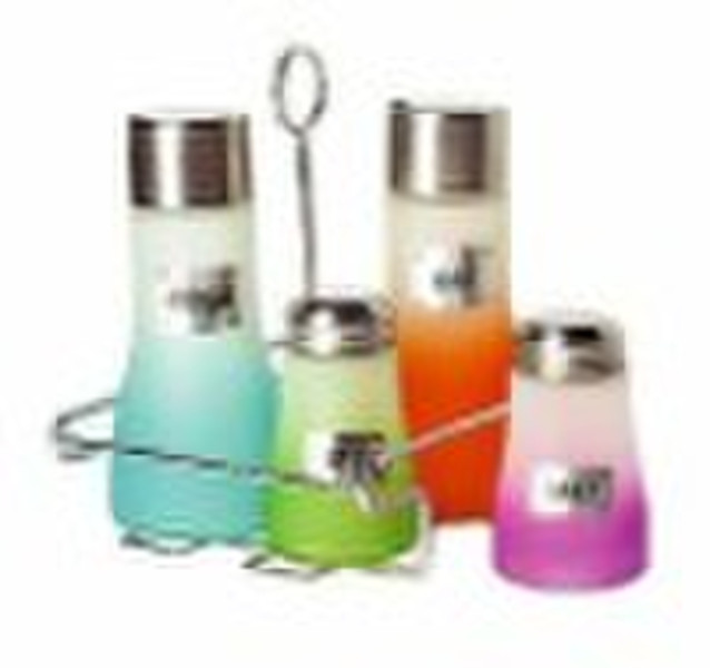 glass condiment set