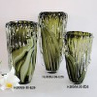 Ice Lines Art Glass Vase