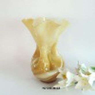 Amber Handmade Art Glass Vase