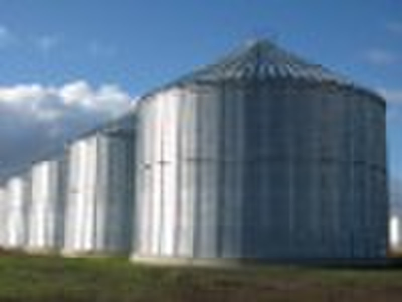 steel silo with flat bottom