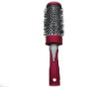 salon red plastic hair brush