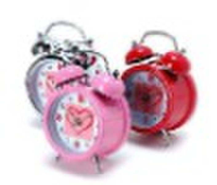 Supply electroplate double ring  alarm clock