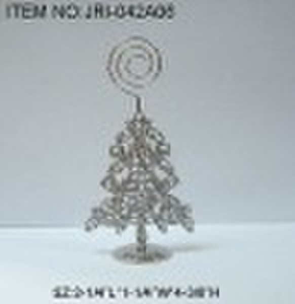 metal Christmas tree name card holder