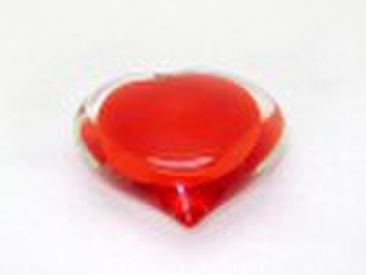 Glass paper weight for Valentine's Day