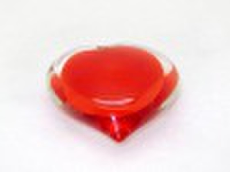 Glass paper weight for Valentine's Day