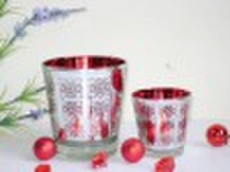 Glass candle holder for home decoration