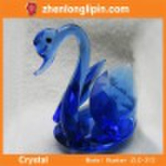 Beautiful Blue Crystal Swan