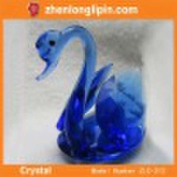 Beautiful Blue Crystal Swan