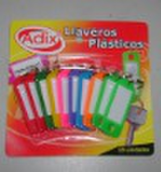 Plastic key tag