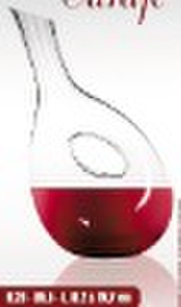 hand made clear glass decanter