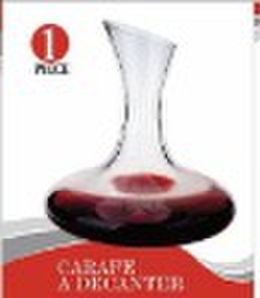 hand made clear glass decanter