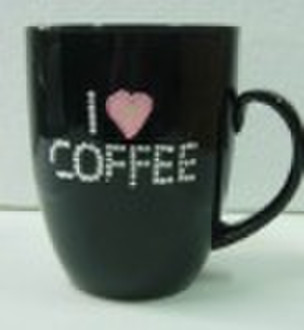 BLACK GLASS COFFEE CUP