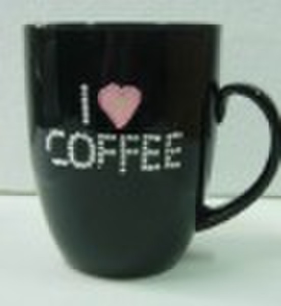 BLACK GLASS COFFEE CUP
