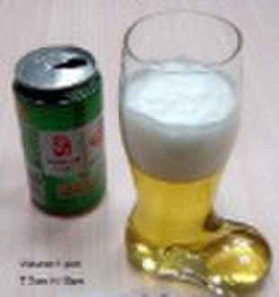 1pint clear boot glass beer mug
