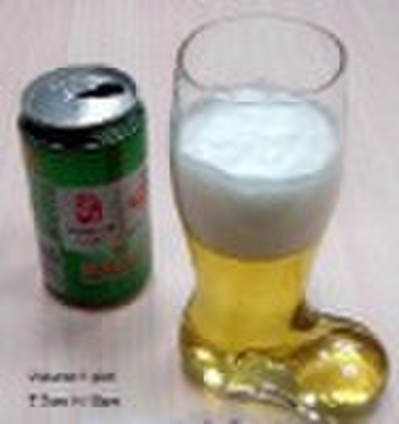 1pint clear boot glass beer mug