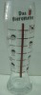 CLEAR WITH DECAL BEER GLASS