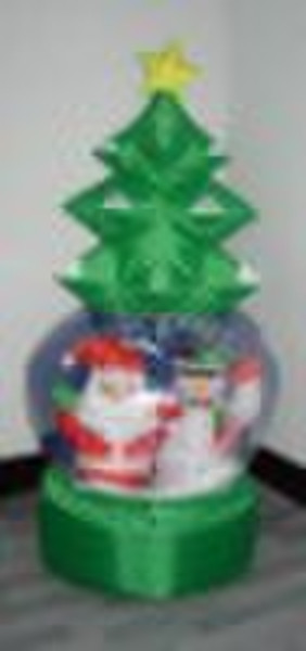 Christmas inflatable tree and globe