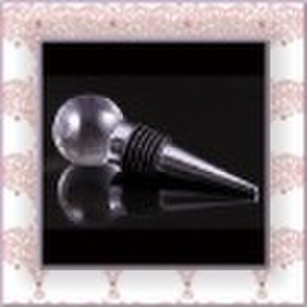 engraved round wine stopper