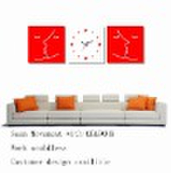 Atomic wall clock-frameless painting wall clock