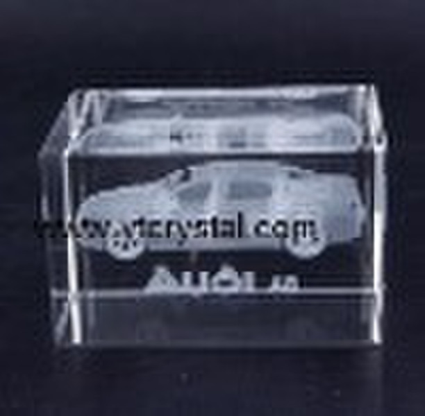 3D laser crystal cube