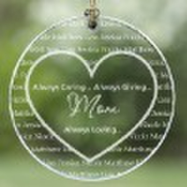 Glass personalisierten Ornament und Suncatcher Keepsak