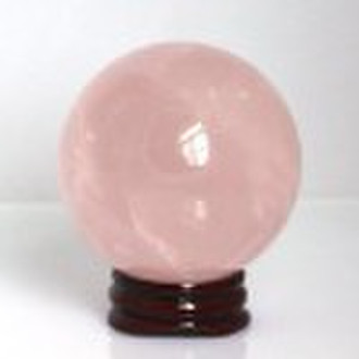 Natural Rock Rose Crystal Quartz Ball/Sphere